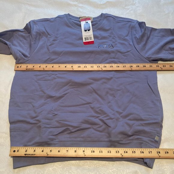 Fila Long Sleeve Crew Neck Sweatshirt with Pockets Purple Medium M NWT - Picture 7 of 10